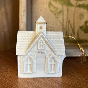 Vintage Lenox Christmas Village Church NOEL Ornament Christmas Decor EUC